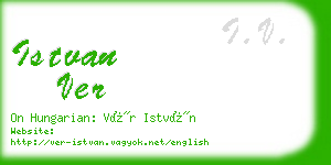 istvan ver business card